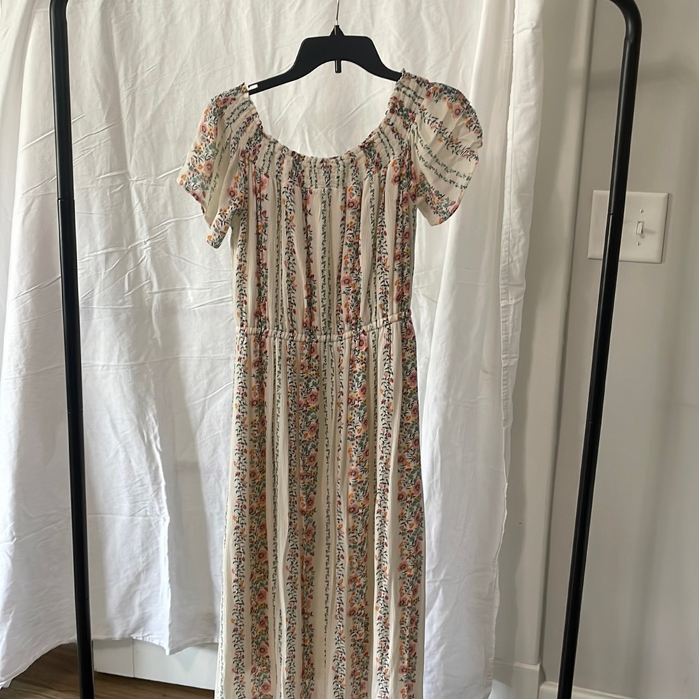 Off-the-shoulder midi dress